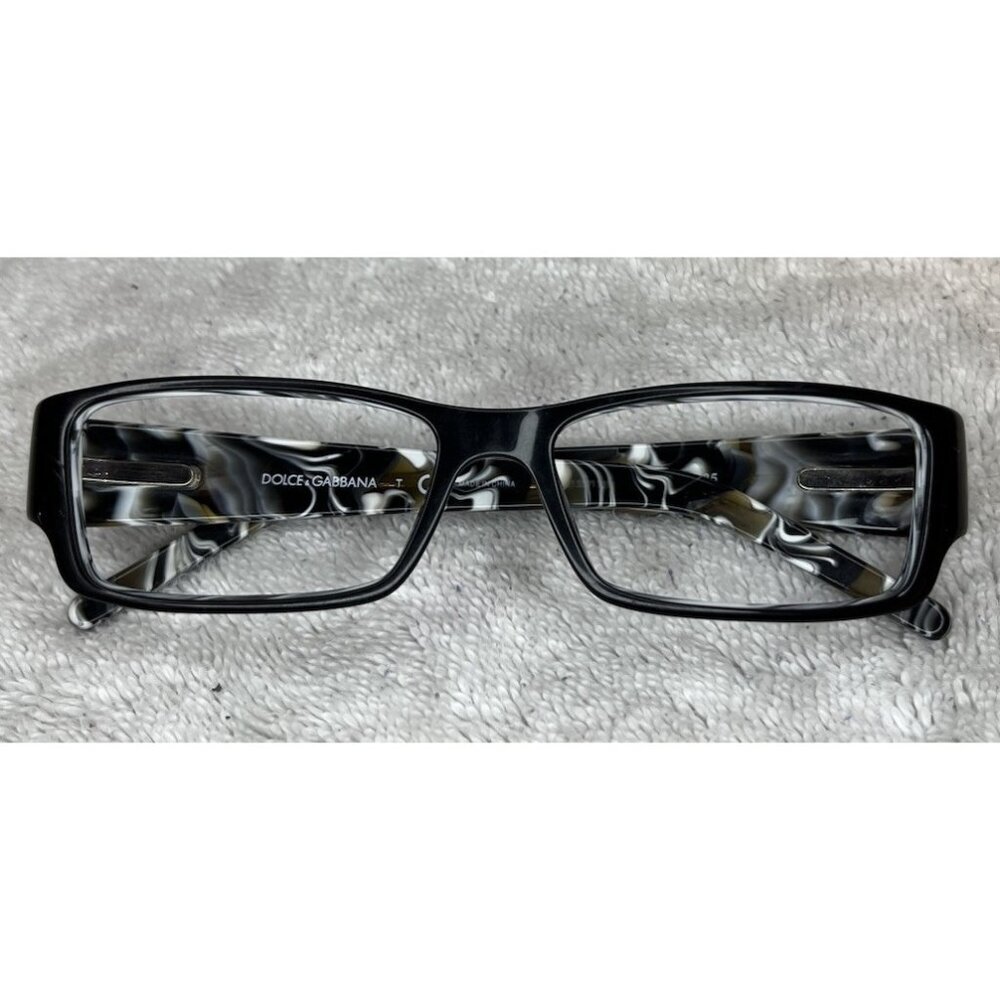 Dolce & Gabbana DD 1150 765 Black Marble Rectangular Eyeglasses Frames 53-15-135 - Picture 7 of 7